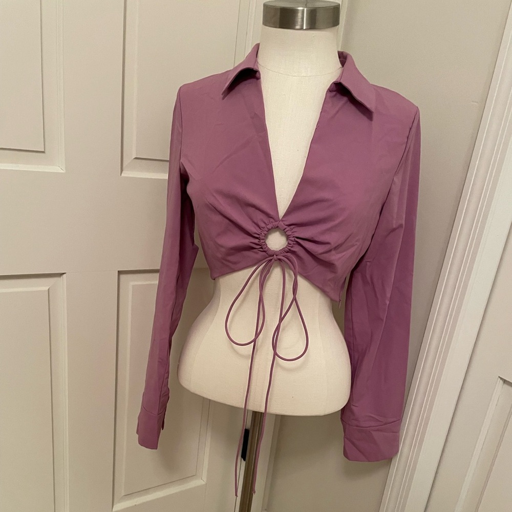 Zara, size medium, pink/purplish long sleeved shirt